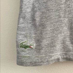Lacoste Grey V-Neck Short Sleeve T-shirt